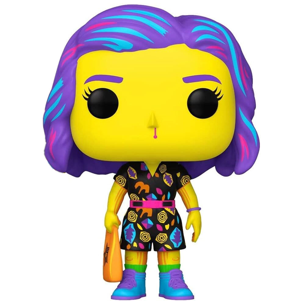 POP figure Stranger Things Eleven in Mall Outfit Black Light Exclusive