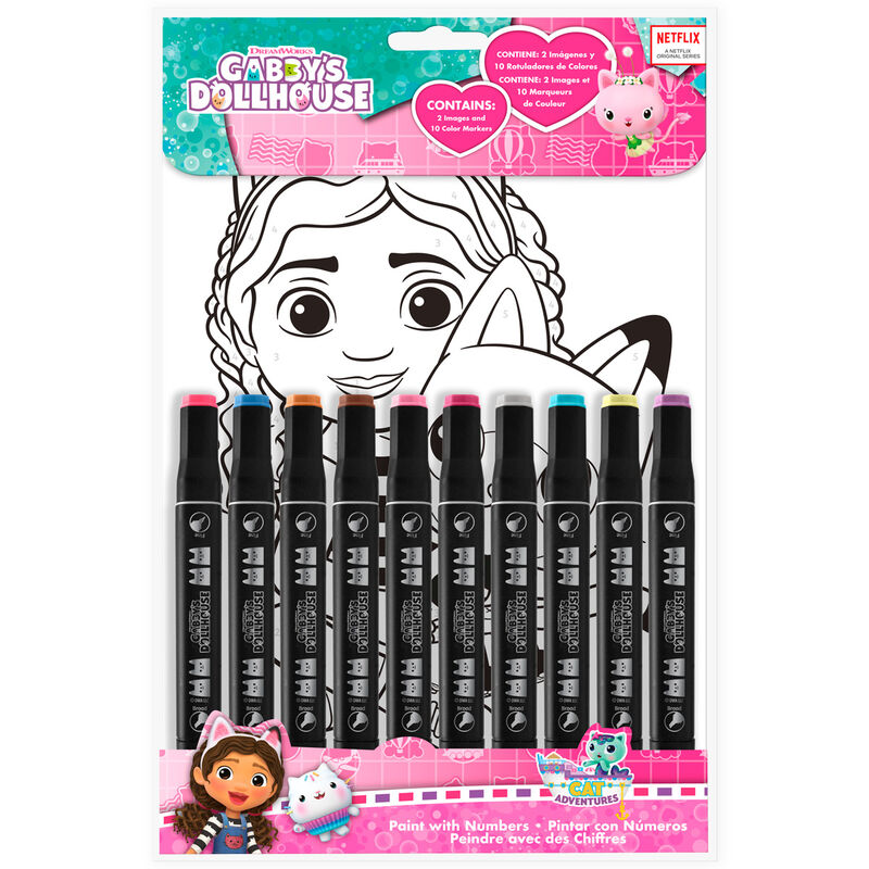 Gabbys Dollhouse painting by numbers set