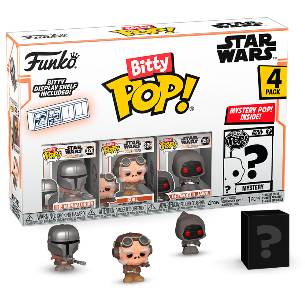 Blister 4 figures Bitty POP Star Wars Mandalorian - Mandalorian