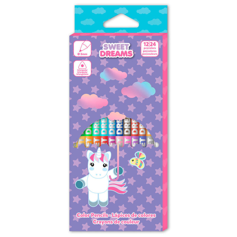 Sweet Dreams colored pencils 12pcs/24colors