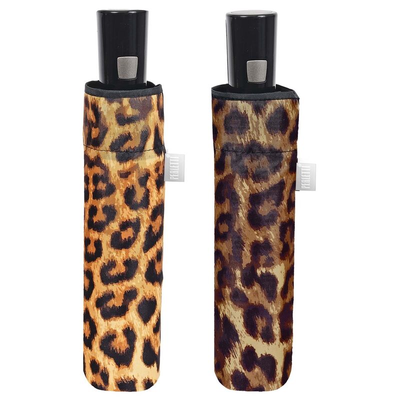 Automatic folding leopard print umbrella assorted 54cm