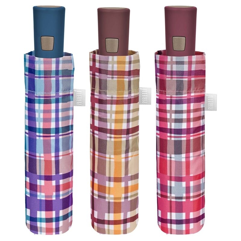 Automatic folding umbrella plaid assorted 54cm