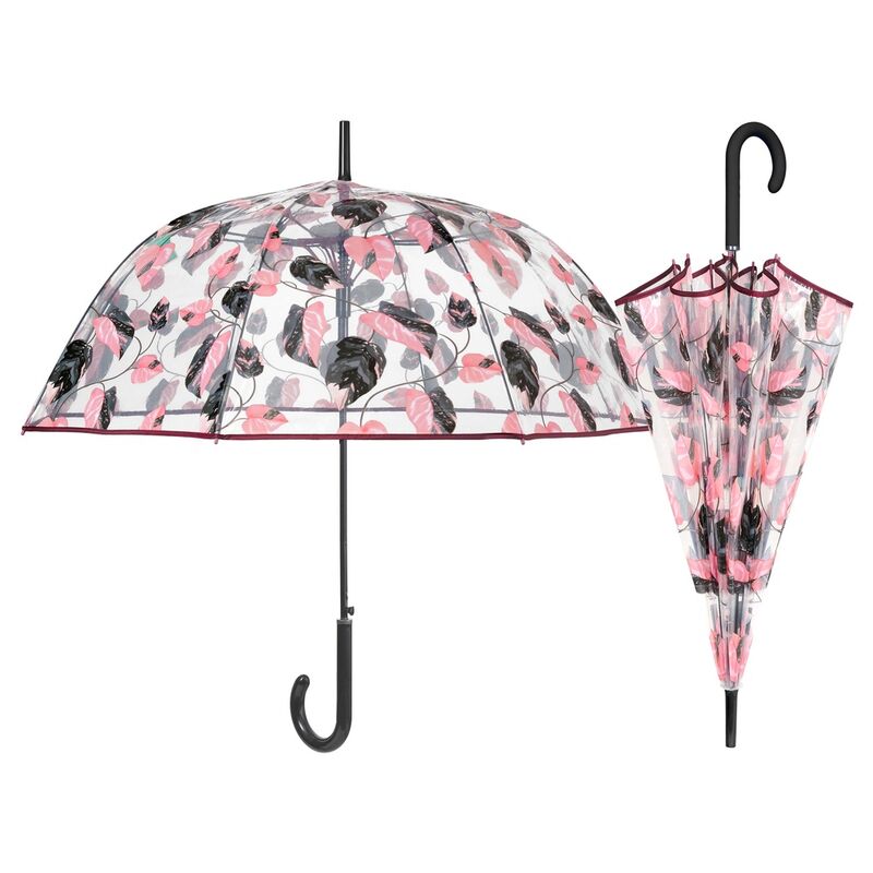 Manual transparent leaves umbrella 61cm