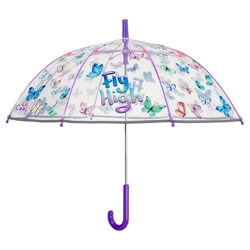 Manual transparent butterflies umbrella 45cm