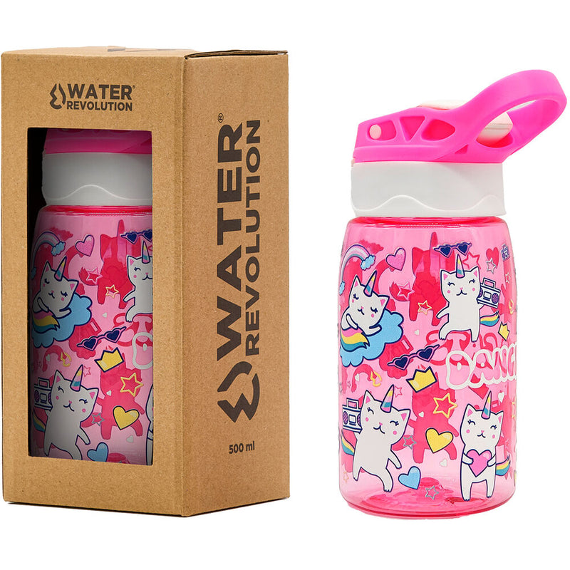Water Revolution tritan Dancing Cats bottle 500ml