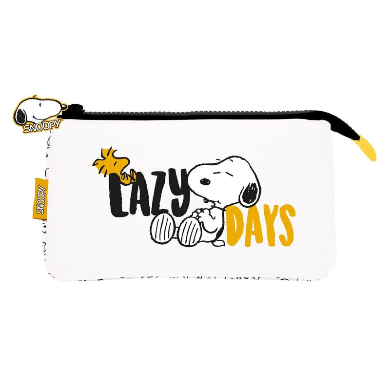 Snoopy Lazy Days triple pencil case