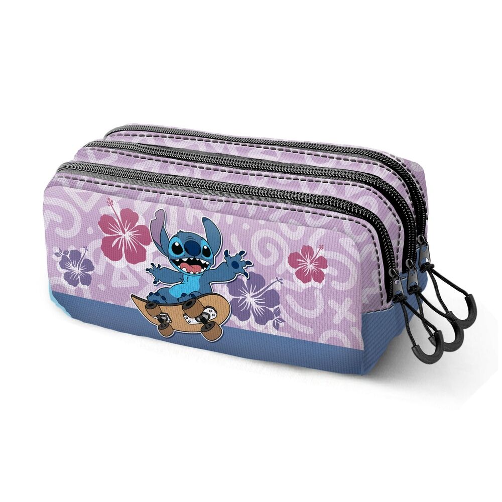 Disney Stitch Skate triple pencil case