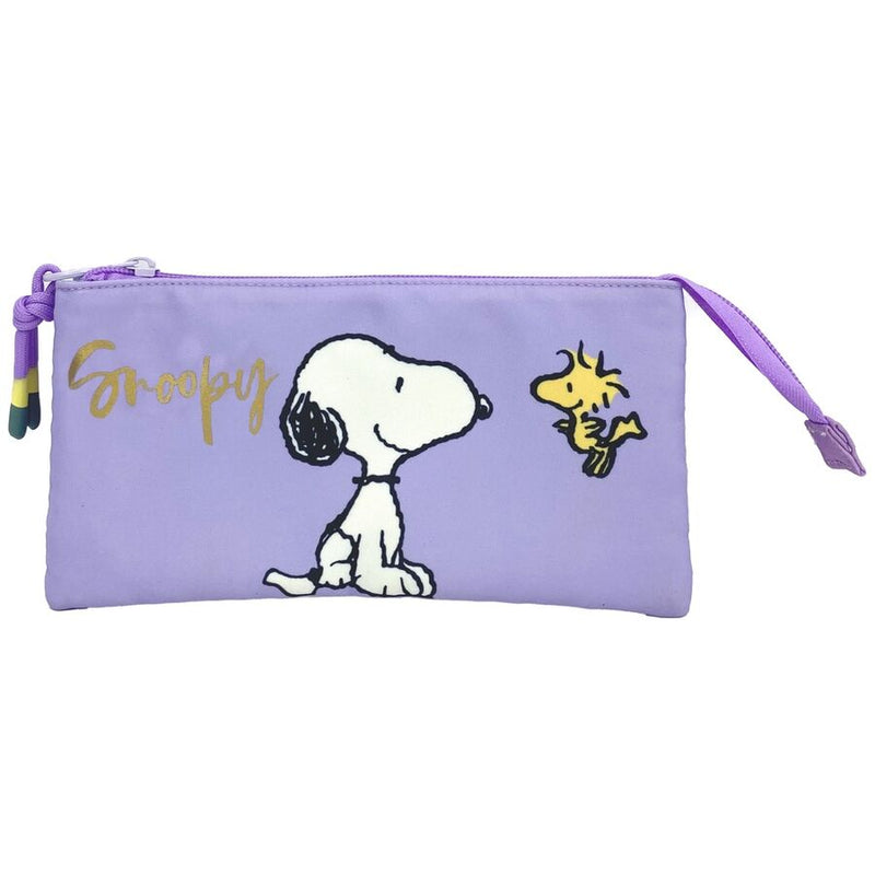 Snoopy triple pencil case