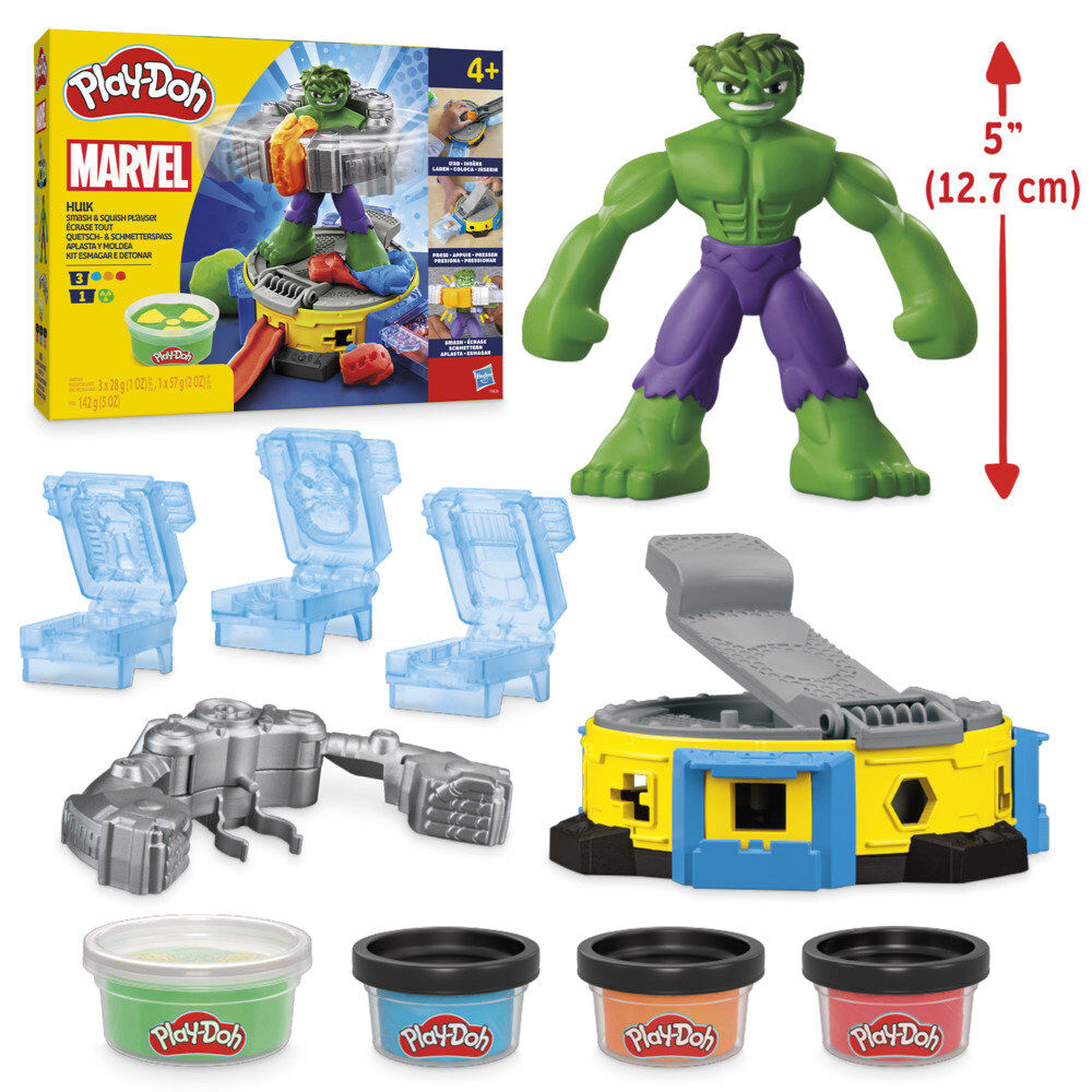 Play-Doh Marvel Hulk Crushes and shapes