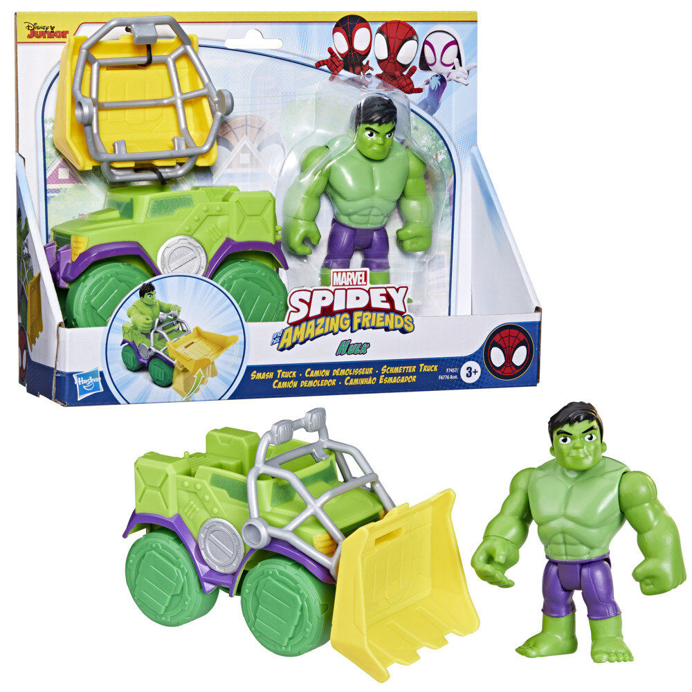 Marvel Spidey and His Amazing Friends Set Wrecking truck + Hulk figure