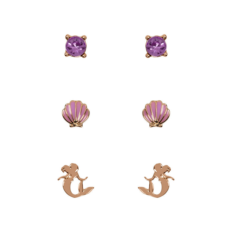 Disney The Little Mermaid Set 3 pairs of earrings