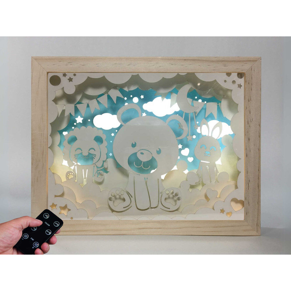 Animals wood lamp