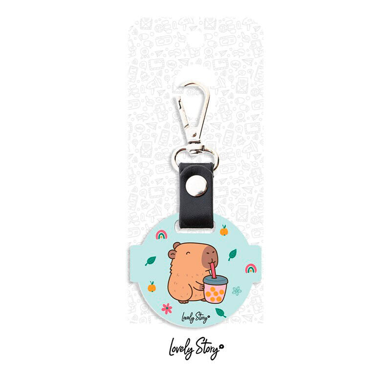 Capibara Bubble Tea keychain