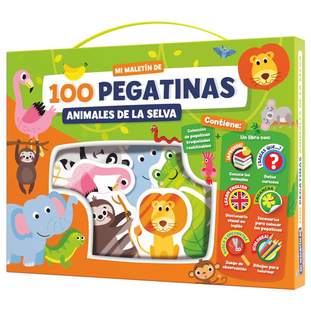 Animals in the Jungle 100 stickers briefcase