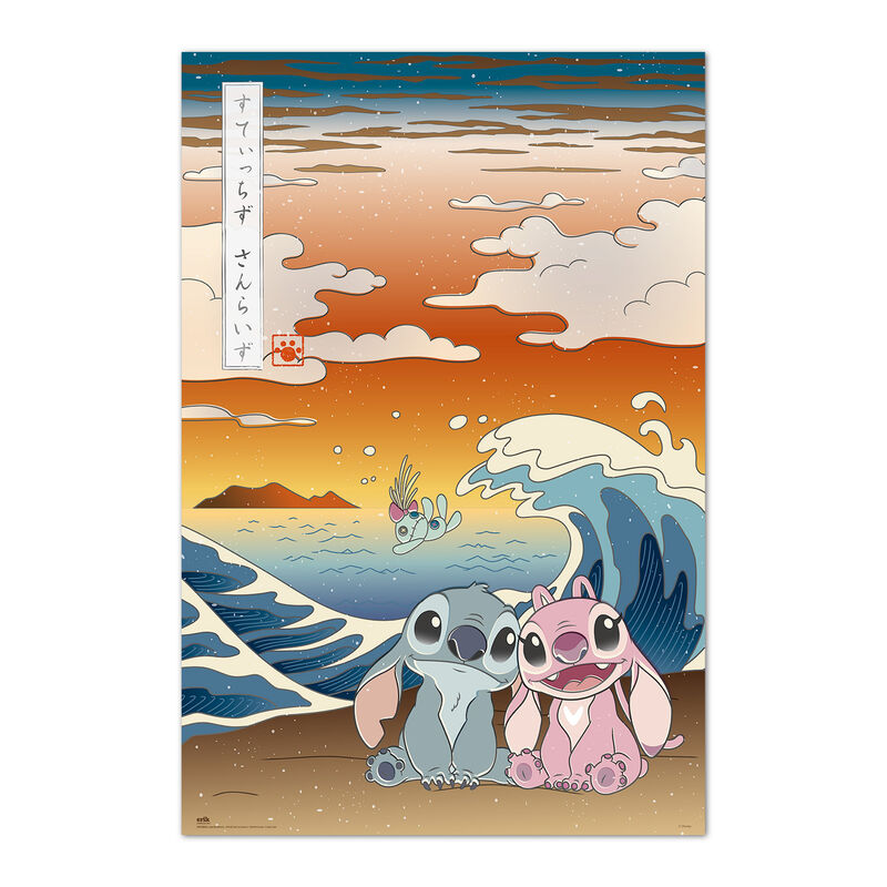 Disney Stitch &#38; Angel Japan poster