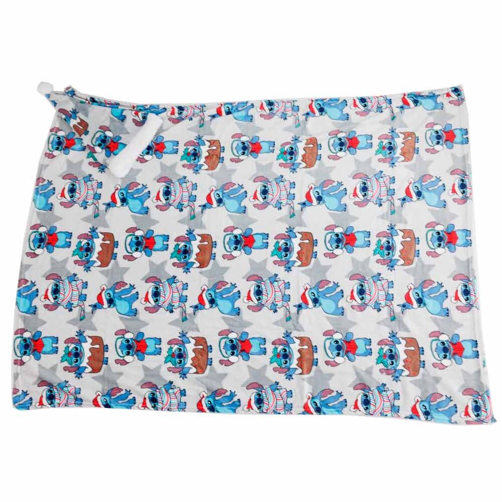 Disney Stitch Coral blanket + hat set
